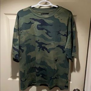Ripped camo pacsun shirt large